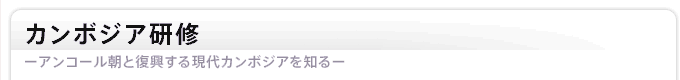 東南アジア研修