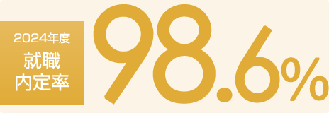 2024年度 就職内定率 98.6％